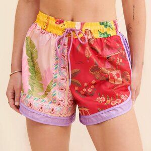 Farm Rio Mixed Scarves Shorts size S